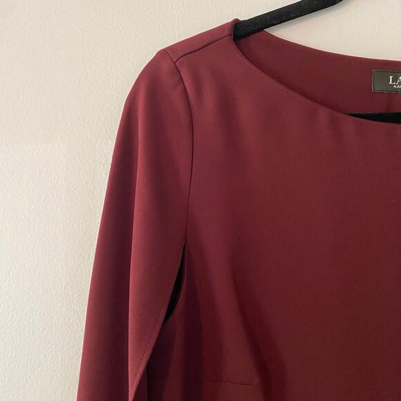 NWT Lauren Ralph Lauren Women's size 8 Purple Cape Georgette Cocktail Dress - Picture 5 of 10